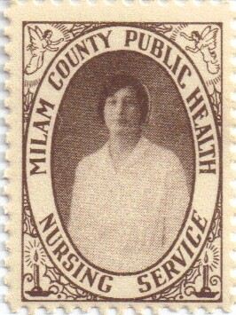 1930 Milam County, TX Public Health Nursing Service stamp