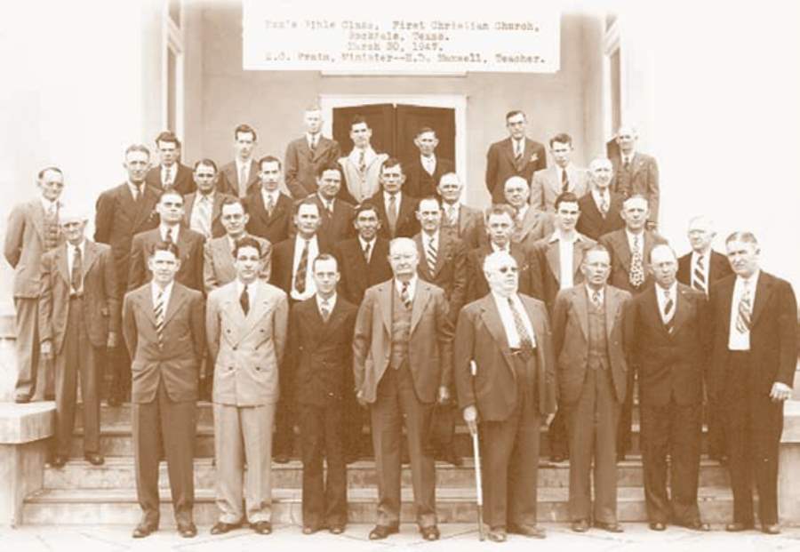 Men of First Christian Church - 1947 by  Bill Cooke - Rockdale Reporter