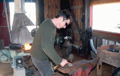 Abram Doss, Blacksmith at the Rockdale, TX I&GN Depot Museum