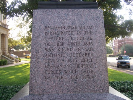 Ben Milam Historic Monument - Courthouse, Milam Cy, TX