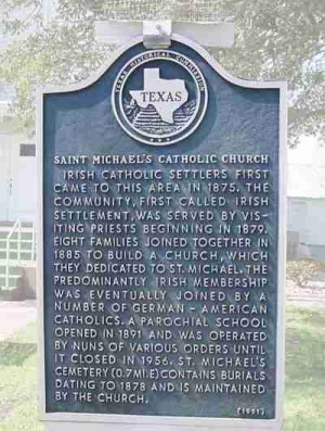 St Michaels Catholic Church Historical Marker, Burlington, Milam, TX