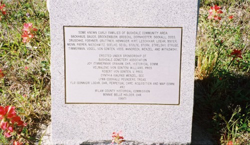 Bushdale Cemetery Historic Marker - Bushdale, Milam, TX