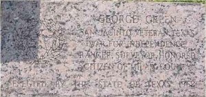 George Green Historical Marker, Oak Hill Cemetery, Cameron, TX