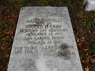 Cenia Whitfield Camp - Locklin Cemetery