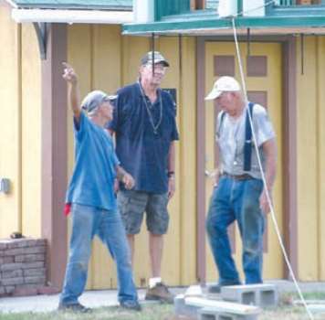 Depot Musuem volunteers Rocky Freed, John Shoemate, Gary Jackson