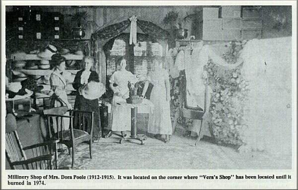 Dora Poole's Millinery Shop - Rockdale, TX 1912