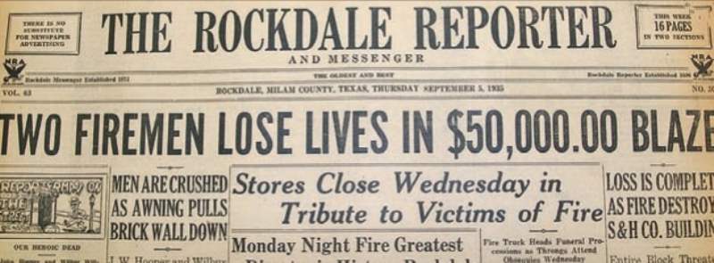 2 Firemen lose lives in Rockdale TX