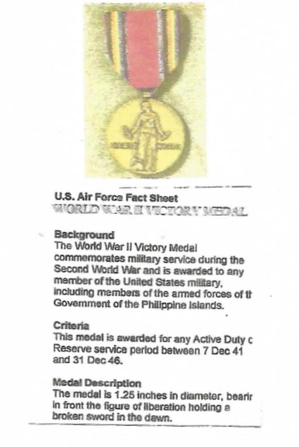 U.S. Victory Medal WWII