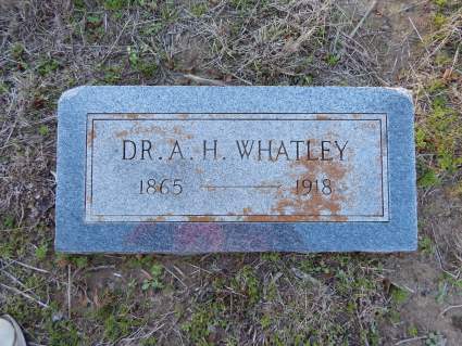 Dr A. H. Whatley - Harmony Cemetery