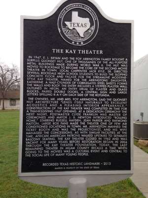 Kay Theatre - Texs Historical Marker