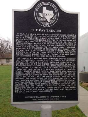 Kay Theatre - Texs Historical Marker 