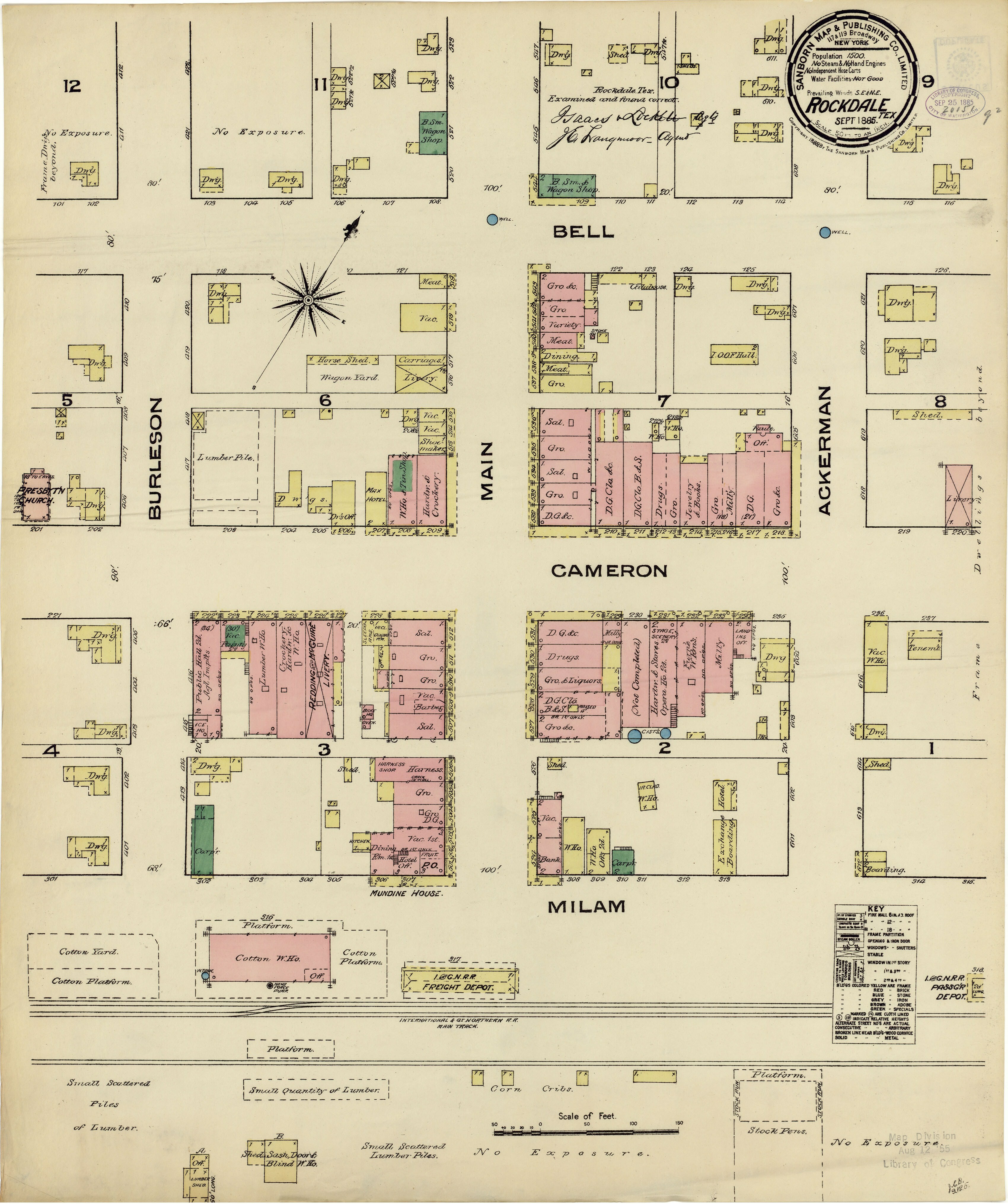 1885 Rockdale Map - Large