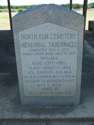 North Elm Cemetery Historical Marker, Milam County, TX