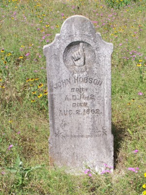 John Hobson - Hobson Cemetery, Milam County TX