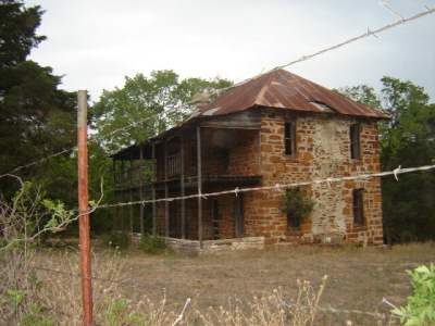 The Red Rock House Beside the Road - by Melinda Creech