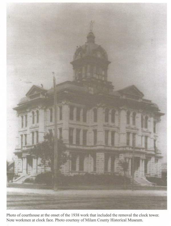 1938 Milam County TX Courthouse