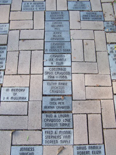 Milam County, TX Courthouse Memorial Sidewalk Stones