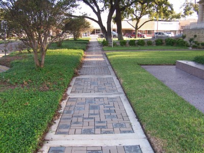 Milam County, TX Courthouse sidewalk