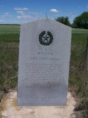 Mission San Ildefonso Historical Marker - Milam, TX