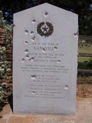 Town of Nashville Historical Marker, Gause, Milam, TX