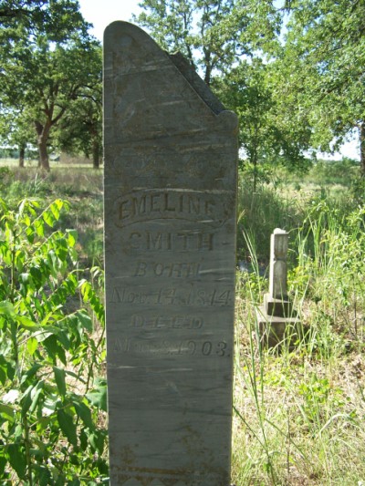 Emeline Smith grave - New Salem Cemetery - Rockdale, Milam, TX