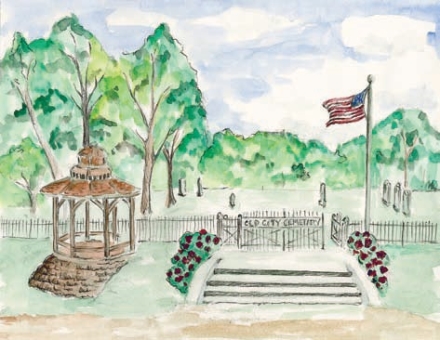 Old City Cemeery drawing by Michele Fletcher