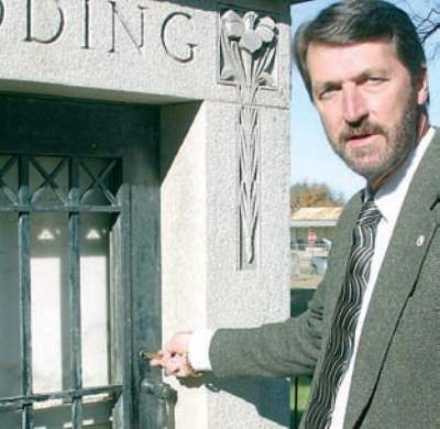 Steve Jones at Redding Mausoleum