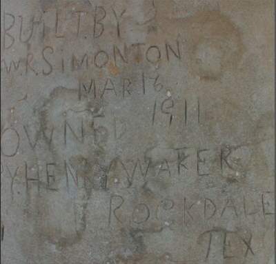 Simonton scratched his name and the date, March 16, 1911
