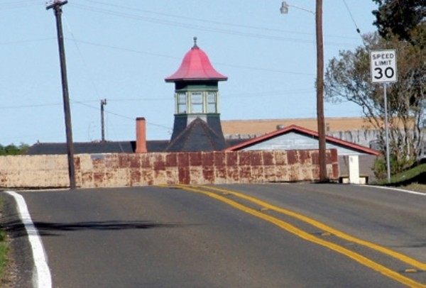 VIew of Rockdale, TX I&GN Railroad cupola