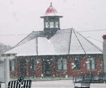 Snow at I&GN Railroad Depot