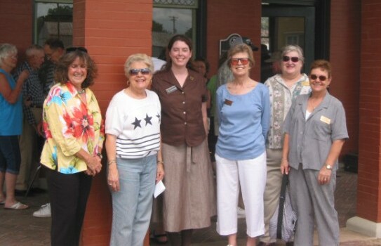 Milam County Historical Commission members at the I&GN Railroad Depot Museum Grand Opening