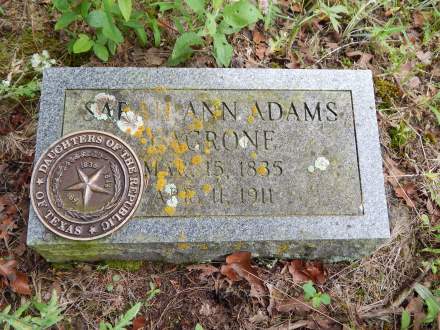 Lagrone marker - Sand P:oint Cemetery- Milam County, TX