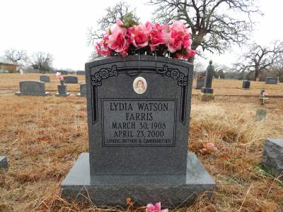 Lydia Watson Farris grave