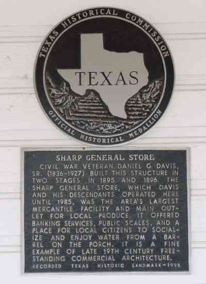 Sharp General Store Historical Marker, Sharp, Milam, TX