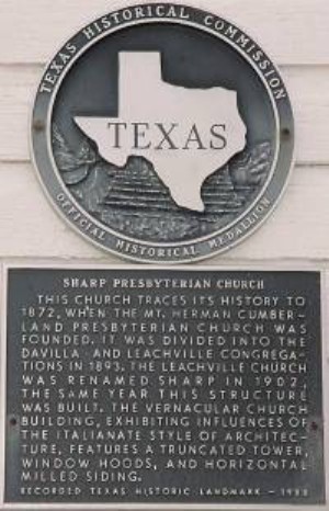 Sharp Presbyterian Church Historical Marker, Sharp, Milam, TX
