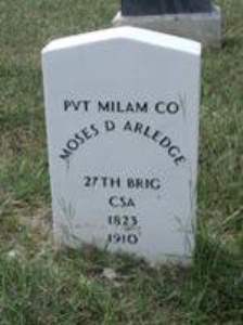 Milam County TX Sheriff Moses D. Arledge tombstone