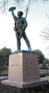 Ben Milam Statue at Milam County, TX Courthouse