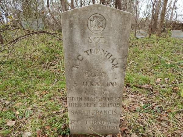 R. C. Turnham - Turnham-McCown Cemetery, Milam County, TX