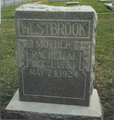 Rachel Westbrook was buried in the I.O.O.F. Cemetery in Denton, TX